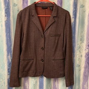 New York & Co brown / red chevron jacket blazer
